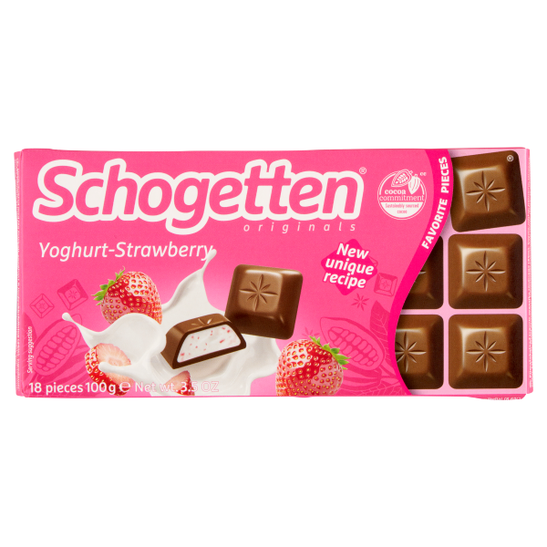 Schogetten Táblás Yoghurt-eper 100g /15/