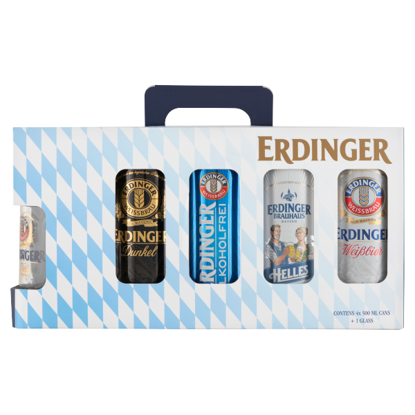 Erdinger Sör Válogatás 4 x 0.5 L dobozos PACK DRS
