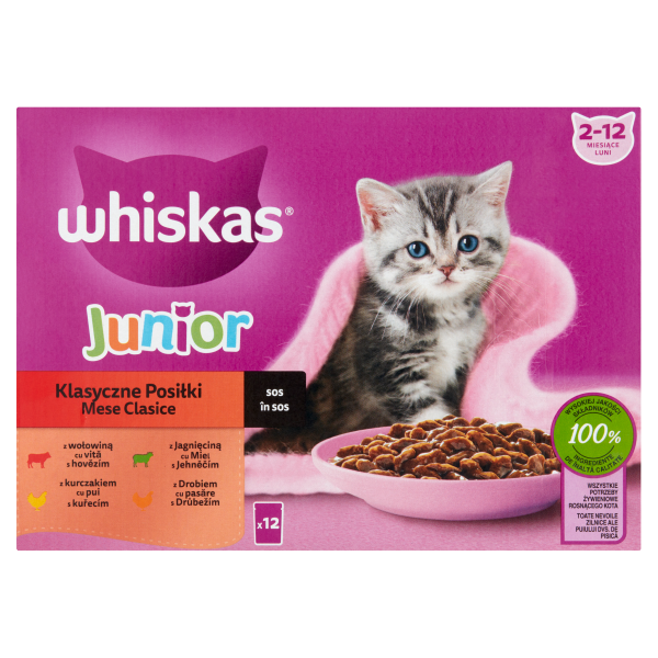 WHISKAS alu 12-pack klas JUNIOR 12*85g