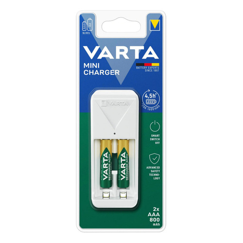 VARTA töltő Mini easy+2db AAA akku 800