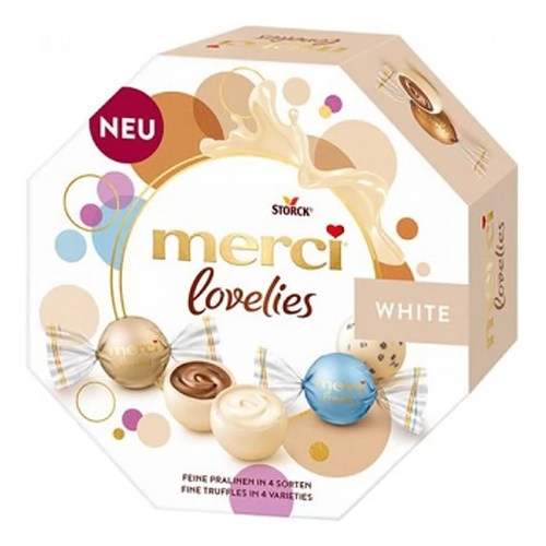 Merci Lovelies White Praliné 185g