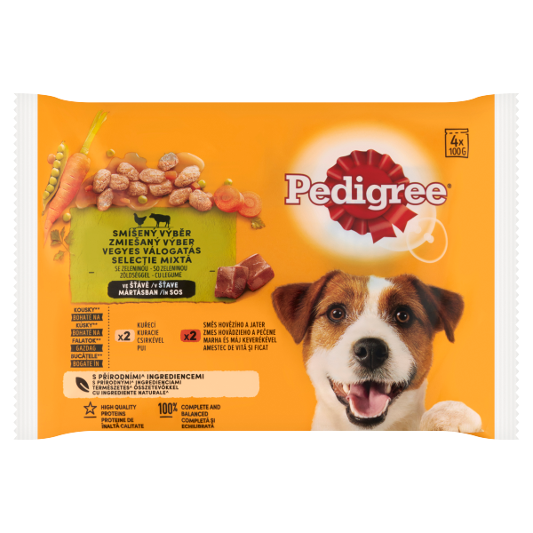 Pedigree 4pack csir&zölds,mar&zöld 400g