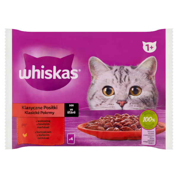 Whiskas alutas 4-pack húsos-zöldsé 4*85g