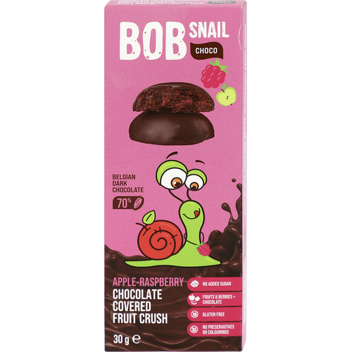 Bob-Snail Gy.snack étcsok alma-málna 30g