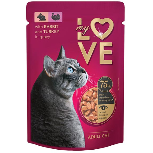 My Love alut.macskáknak nyúl-pulyka 85g