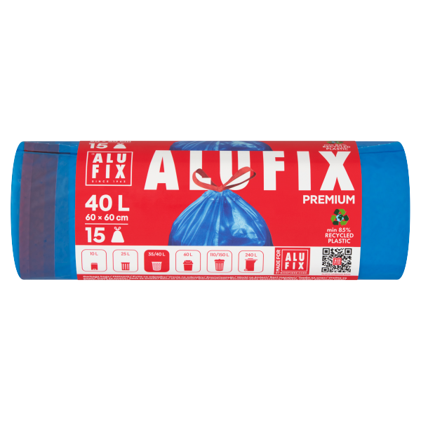 Alufix Szemeteszsák zárósz.40 l/15db