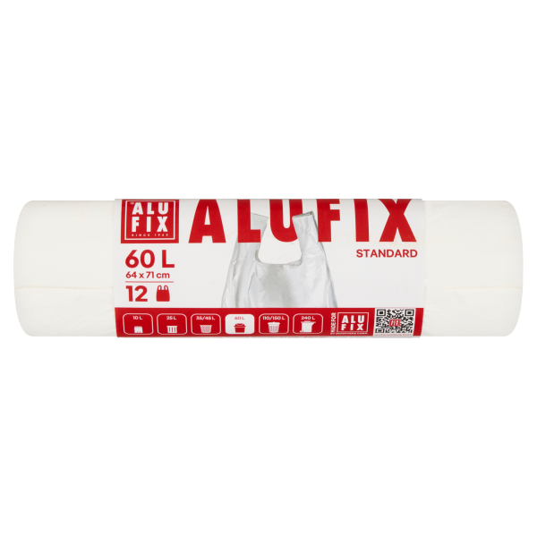 Alufix Szemeteszsák köthető fül. 60l/12db
