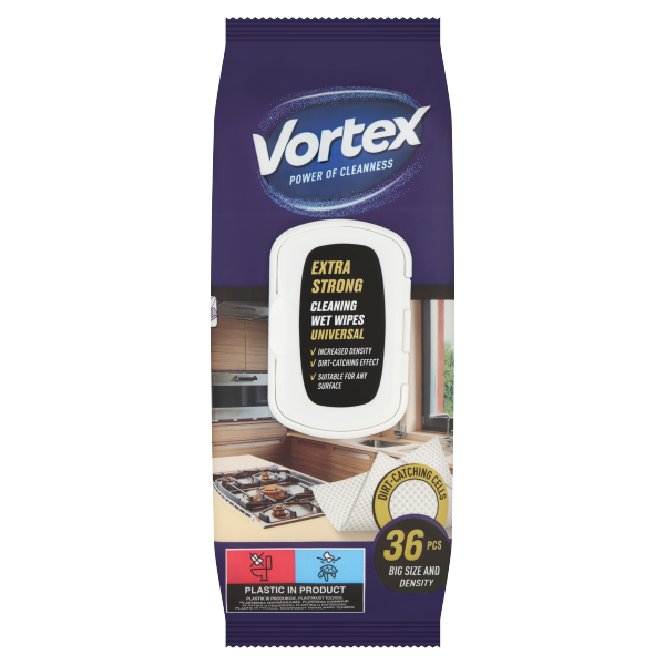 Vortex Háztar. Nedv.T.kendő Univer. 36db