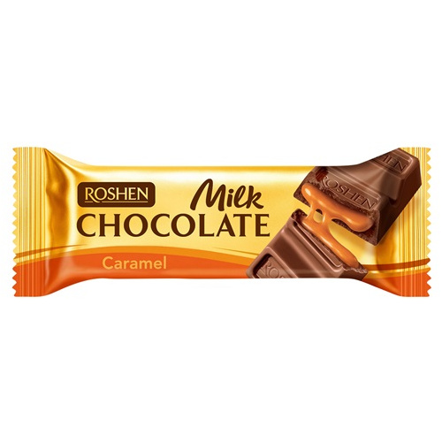 Roshen tejcsokoládé szelet karamella 30g