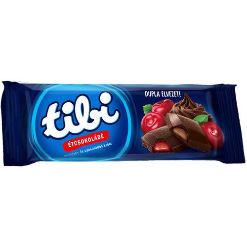 Tibi Táblás Meggykrémes étcsokoládé 90g