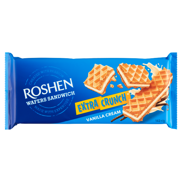 Roshen Extra Crunch Tej-Vaníla ostya 142g