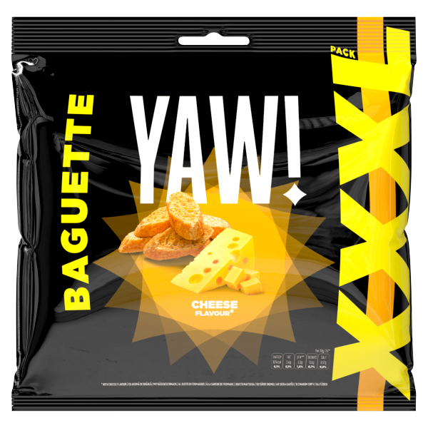 YAW! Extrudált snack baguette sajtos 120g