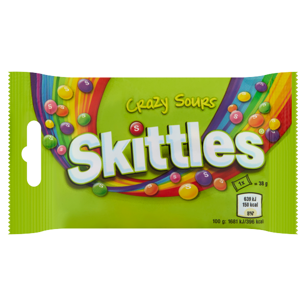 Skittles Crazy Sours Cukorka 38g "R"