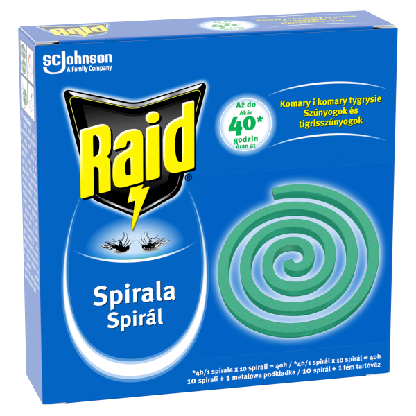 Raid szúnyogirtó spirál 10db