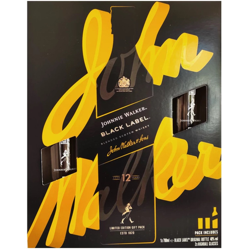 Johnnie Walker Black +2 pohár 0.7