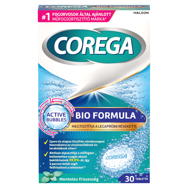 Corega Bio Formula műfogsortisztító tabletta 30db