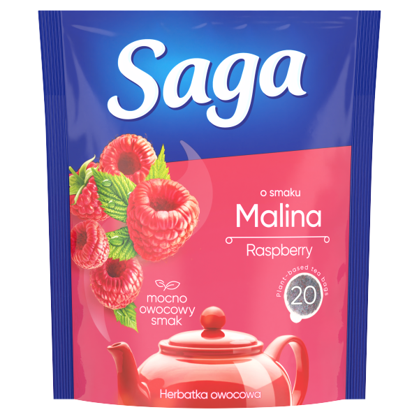 SAGA gyüm.tea 20 filt  Málna 34g