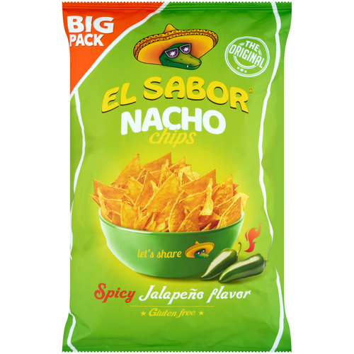 EL SABOR Nacho chips Jalapenós 180g