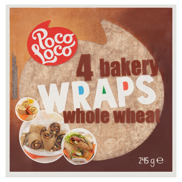 Poco Loco Teljes kiőrlésű lágy tortilla 245g