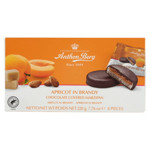 Anthon Berg marcipán tallér Barack Brandyben 220g
