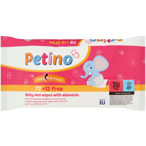 Petino Baby nedves törlőkendő 84db