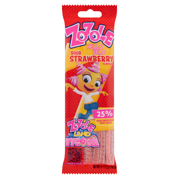Zozole Eper ízű gumicukor 75g