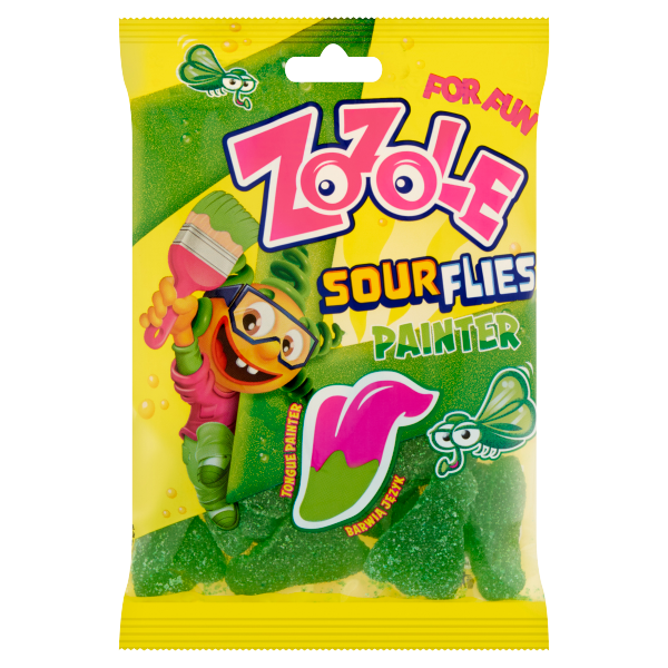 Zozole Zöld légy formájú gumicukor 75g