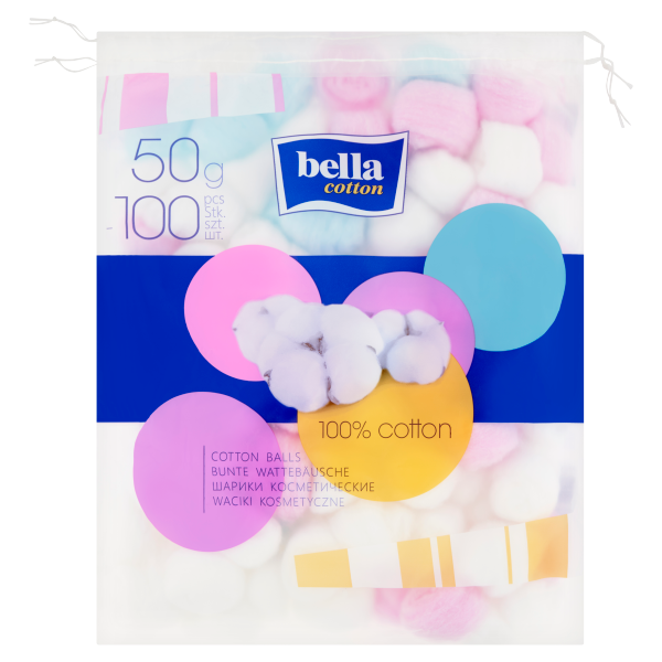 BELLA KOZMETIKAI VATTA LABDA SZINES 100%COTTON