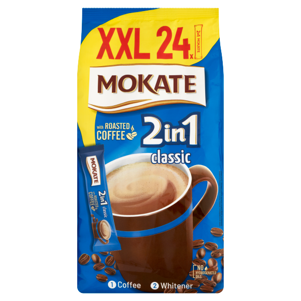 Mokate instant kávé 2in1 XXL 20*14g+4db gratis új