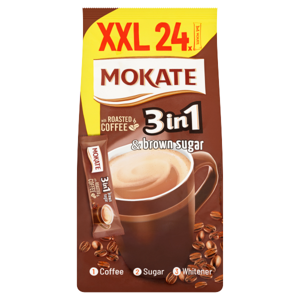 Mokate instant kávé 3in1 XXL Barnacukor 20+4*17g új