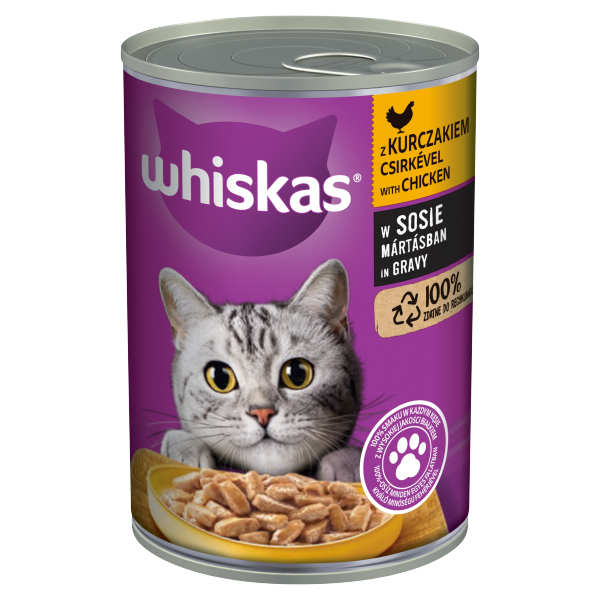 WHISKAS konzerv 400g csirkehússal /24/