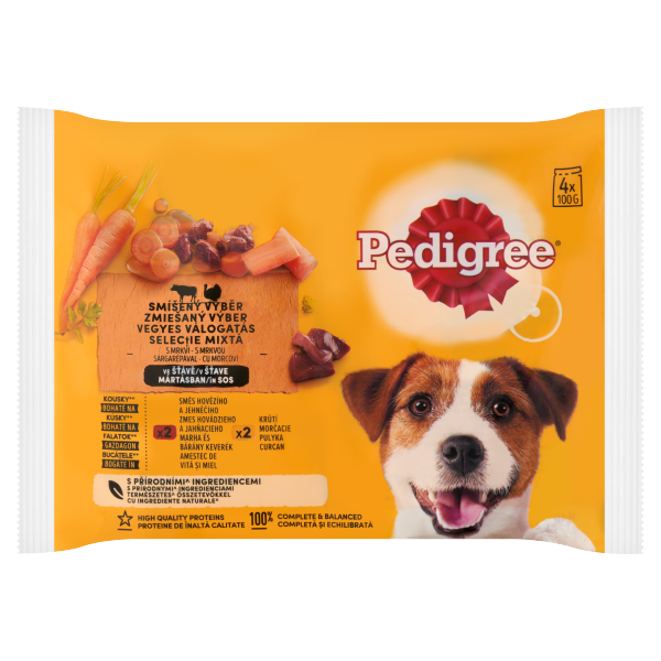 Pedigree 4pack marh&bár,pulyk&rép400g