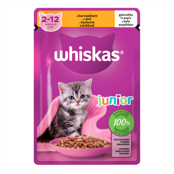 WHISKAS alutas csirke aszp JUNIOR 85g