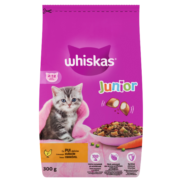 Whiskas száraz csirke JUNIOR 300g