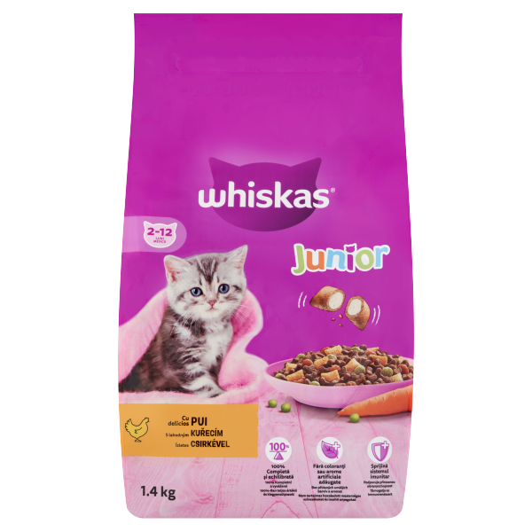 WHISKAS száraz Csirke JUNIOR 1,4kg