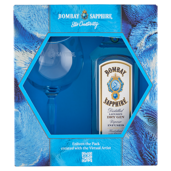 Bombay Sapphire London Dry gin 0.7 L + pohár PDD DRS