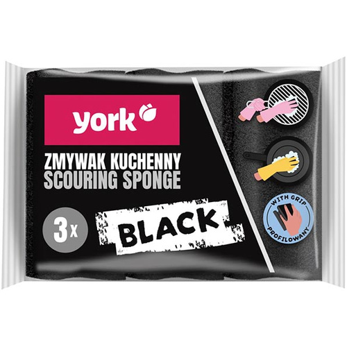 York súroló, körömvédős Black 3db