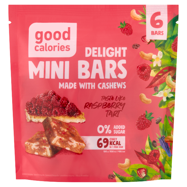 Good Calories Málna szeletek k.dió 102g