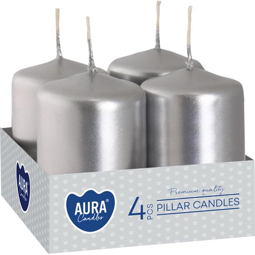 Aura Adventi gyertya 4db metál ezüst 271