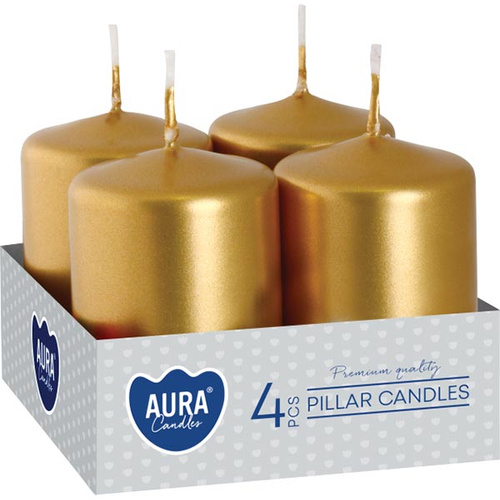 Aura Adventi gyertya 4db metál arany 213