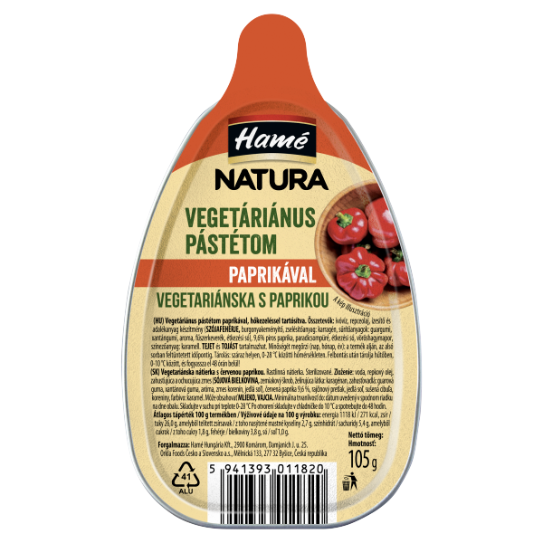 HAMÉ Natura pástétom pirospaprika 105g