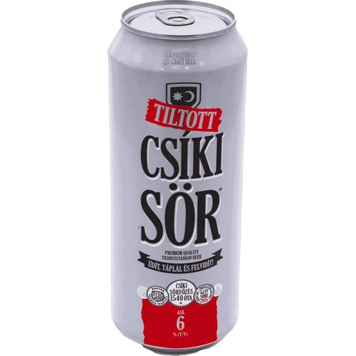 Tiltott Csiki Sör dob 0.5 DRS