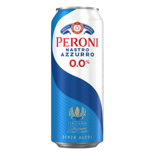Peroni Nastro Azzurro 0% 0.5 L dobozos DRS