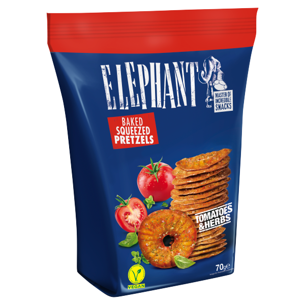 ELEPHANT chips-tallér 70g paradicsomos fűszeres