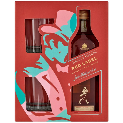 Johnnie Walker Red +2 pohár 0.7