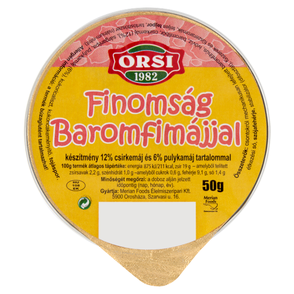 Orsi Fin. Baromfimájjal 50 G