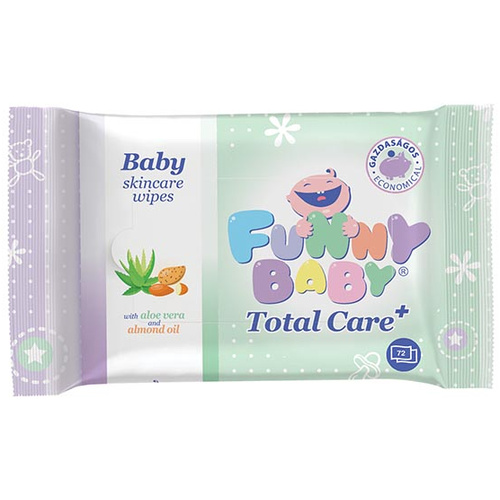 Funny Baby baba törlőkendő mandulaolajjal 72db