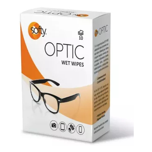 Softy optic clean törlőkendő papírdobozban 10x1db