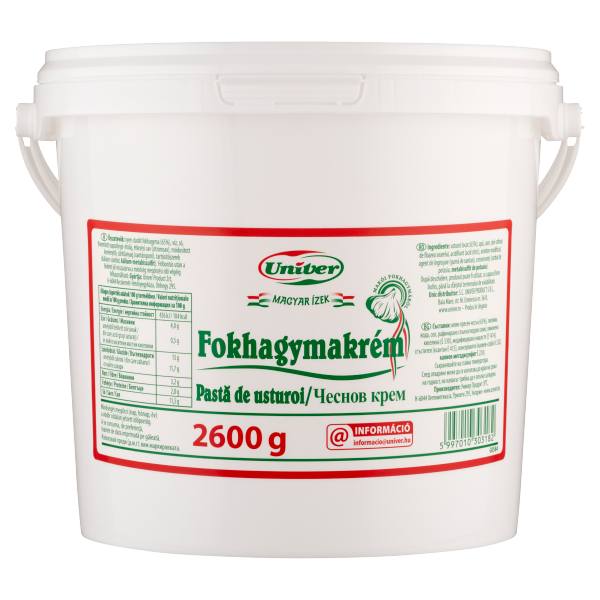 Fokhagymakrém Univer 2.6 kg