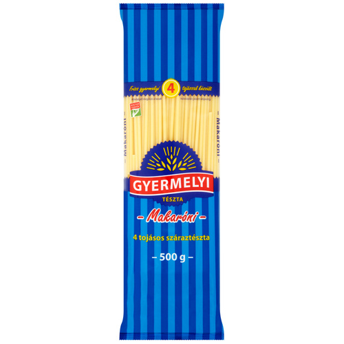 GYERMELYI TÉSZTA 4TOJ.MAKARÓNI 500G